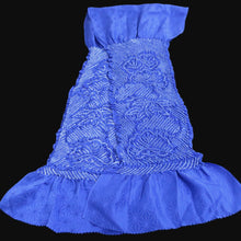 Load image into Gallery viewer, Silk Japanese Obiage Shibori Blue 51.2x6.7in(130x17cm) A#10059
