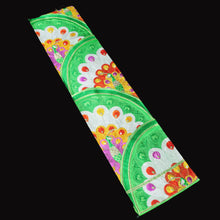 Load image into Gallery viewer, BB10076AF Silk Obi Fabric Peacock Green 50.0x10.6in(127x27cm)
