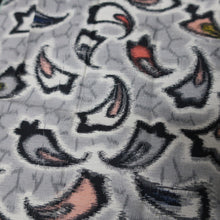 Load image into Gallery viewer, KK1499A2 Silk Kimono Fabric Vintage(1920-1950) Meisen Gray 74.4x12.2in(189x31cm)
