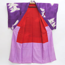 Load image into Gallery viewer, Kimono Vintage(1920-1950) Purple Crane Birds Hand painted Silk #9671J3
