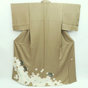 Kimono Light Khaki Cherry Blossom Tall Silk #9946B5