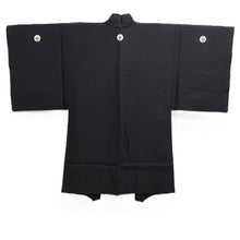 Load image into Gallery viewer, Men&#39;s Haori Vintage(1950-1980) Black Montsuki Dragon Tiger Silk #10438A3
