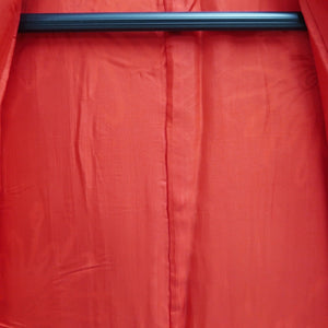 Kimono Vintage(1950-1980) Red Chrysanthemum Rangiku Silk #10266E4