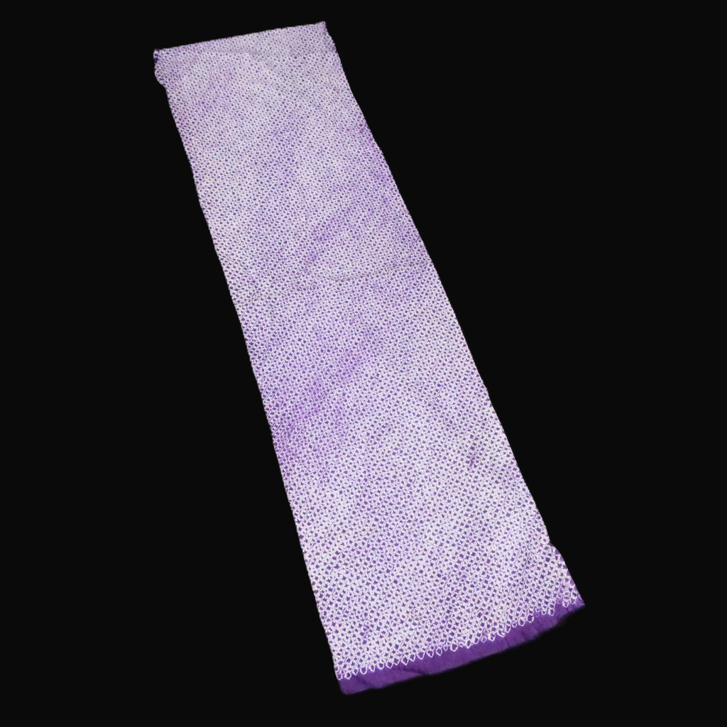 KK1460A1 Silk Kimono Fabric Vintage(1920-1950) Shibori Purple 43.7x11.4in(111x29cm)