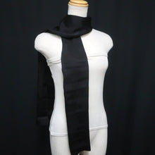Load image into Gallery viewer, Silk Japanese Obiage Chrysanthemum Black 61.4x10.6in(156x27cm) A#10050
