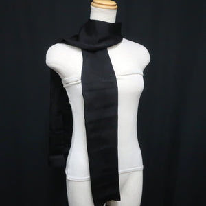 Silk Japanese Obiage Chrysanthemum Black 61.4x10.6in(156x27cm) A#10050