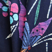 Load image into Gallery viewer, Yukata Vintage(1950-1980) Navy Butterfly Cotton #10757D3
