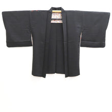 Load image into Gallery viewer, Haori Jacket Vintage(1950-1980) Black Gold Silver Pine Tree Silk #10984F4
