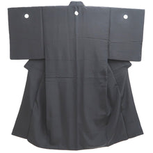 Load image into Gallery viewer, Men's Kimono Vintage(1950-1980) Black Montsuki Habutae Silk #10867E4
