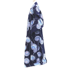 Load image into Gallery viewer, Yukata Vintage(1950-1980) Navy Bangasa Umbrella Cotton #10476A5
