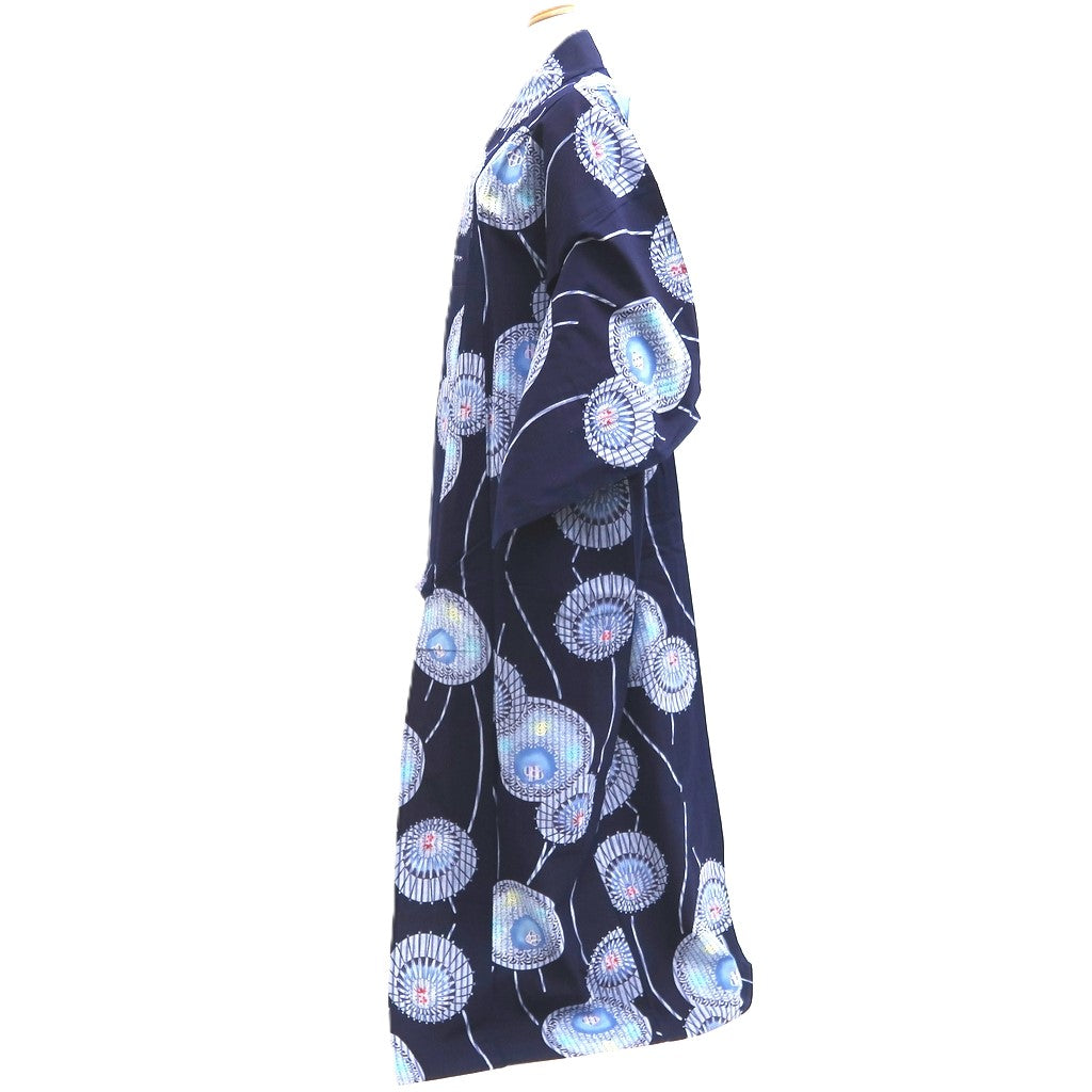 Yukata Vintage(1950-1980) Navy Bangasa Umbrella Cotton #10476A5