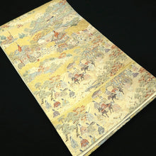 Load image into Gallery viewer, Fukuro Obi Gold Rakchu Saireizu Nagashima Silk BB312V8
