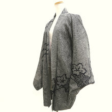 Load image into Gallery viewer, Haori Jacket Vintage(1950-1980) Black Shibori Maple Leaf Silk #10037C5
