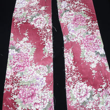 Load image into Gallery viewer, CC1004C1 Silk 8pcs Bundle Kimono Fabric Flower Red White 55.1x5.9in(140x15cm)
