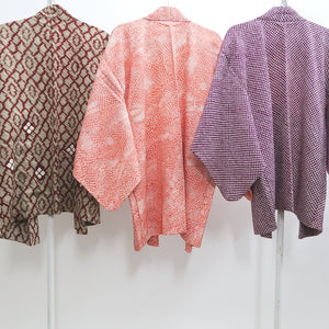 Bundle 12pcs Silk Vintage Full Shibori Haori Wholesale Bulk Free Shipping #488