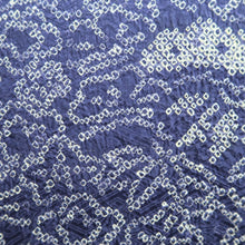 Load image into Gallery viewer, Haori Jacket Vintage(1950-1980) Blue Shibori Pine Tree Flower Silk #10583C1
