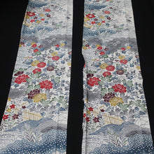 Load image into Gallery viewer, CC1004C1 Silk 8pcs Bundle Kimono Fabric Flower Red White 55.1x5.9in(140x15cm)
