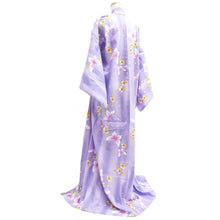 Load image into Gallery viewer, Yukata Lavender Butterfly Cherry Blossom Cotton #10347F3
