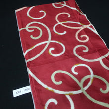 Load image into Gallery viewer, KK1500A2 Silk Kimono Fabric Vintage(1920-1950) Meisen Red 58.7x12.6in(149x32cm)
