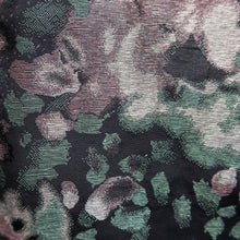 Load image into Gallery viewer, Haori Jacket Vintage(1950-1980) Black Silver Green Flower Silk #10823E1
