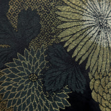 Load image into Gallery viewer, Haori Jacket Vintage(1950-1980) Black Gold Chrysanthemum Silk #10006C3
