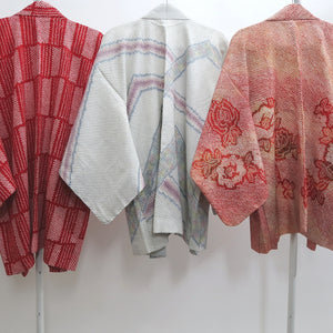 Bundle 12pcs Silk Vintage Full Shibori Haori Wholesale Bulk Free Shipping #496
