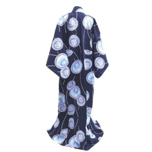 Load image into Gallery viewer, Yukata Vintage(1950-1980) Navy Bangasa Umbrella Cotton #10476A5
