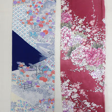 Load image into Gallery viewer, CC1008C1 Silk 8pcs Bundle Kimono Fabric Blue Green 33.1x5.9in(84x15cm)
