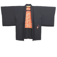 Load image into Gallery viewer, Haori Jacket Black Fully Embroidered Branch Silk #10814E1
