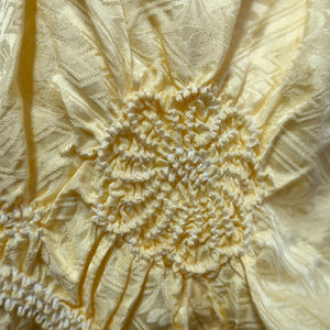 Silk Japanese Obiage Shibori Yellow 55.9x5.9in(142x15cm) A#10030