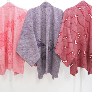 Bundle 12pcs Silk Vintage Full Shibori Haori Wholesale Bulk Free Shipping #684