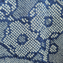 Load image into Gallery viewer, Haori Jacket Vintage(1950-1980) Blue Shibori Plum blossom Silk #10603C2
