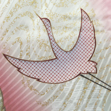 Load image into Gallery viewer, Furisode Pink Crane Birds Sakura Silk #9708J5
