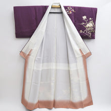 Load image into Gallery viewer, Kimono Purple Peony Kiku Branch Silk #9658J2
