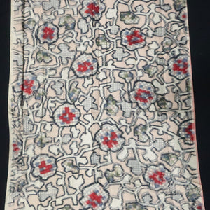 KK1480A2 Silk Kimono Fabric Vintage(1950-1980) Meisen Light Pink 90.9x12.6in(231x32cm)