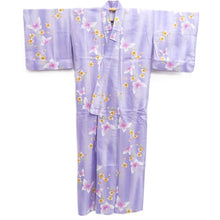 Load image into Gallery viewer, Yukata Lavender Butterfly Cherry Blossom Cotton #10347F3
