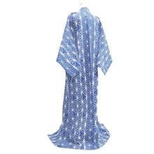 Load image into Gallery viewer, Yukata Vintage(1950-1980) Blue Asanoha Cotton #10758D3
