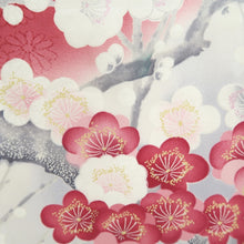 Load image into Gallery viewer, Furisode Magenta Plum blossom Branch Tall Silk #11082A5
