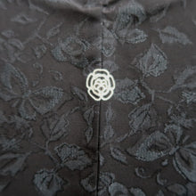 Load image into Gallery viewer, Haori Jacket Vintage(1950-1980) Black Butterfly Flower Silk #10673D1
