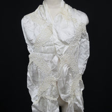 Load image into Gallery viewer, Silk Japanese Obiage Shibori White 55.1x7.9in(140x20cm) A#10010
