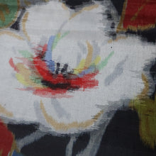 Load image into Gallery viewer, KK1510A2 Silk Kimono Fabric Vintage(1920-1950) Meisen Black 54.7x12.6in(139x32cm)
