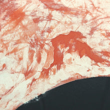 Load image into Gallery viewer, Haori Jacket Vintage(1950-1980) Black Vermillion Unique Contrast Design Silk #11064A4
