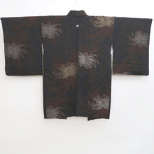 Load image into Gallery viewer, Haori Jacket Vintage(1950-1980) Black Gold Silver Rangiku Chrysanthemum Silk #9719A1
