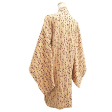 Load image into Gallery viewer, Haori Jacket Vintage(1950-1980) Apricot beige Plum blossom Branch Silk #10844E2
