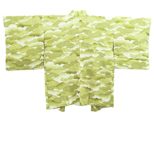 Load image into Gallery viewer, Haori Jacket Vintage(1950-1980) Light Green White Shibori Cloud Silk #10613C3
