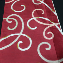 Load image into Gallery viewer, KK1500A2 Silk Kimono Fabric Vintage(1920-1950) Meisen Red 58.7x12.6in(149x32cm)
