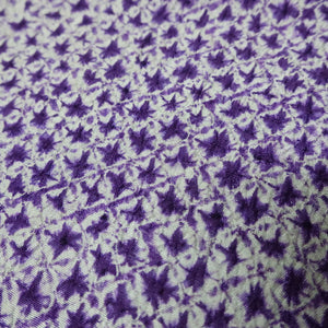 KK1460A1 Silk Kimono Fabric Vintage(1920-1950) Shibori Purple 43.7x11.4in(111x29cm)