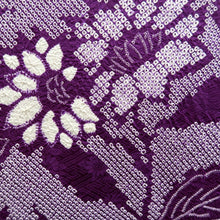 Load image into Gallery viewer, Haori Jacket Vintage(1950-1980) Purple Full Shibori Botanical Silk #10923E5
