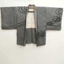 Load image into Gallery viewer, Haori Jacket Vintage(1950-1980) Black Shibori Maple Leaf Silk #10037C5
