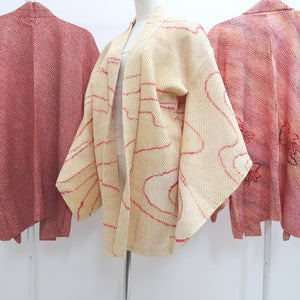 Bundle 12pcs Silk Vintage Full Shibori Haori Wholesale Bulk Free Shipping #684